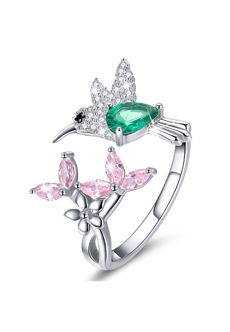 925 Signature Humming Bird Adjustable Fashion Ring