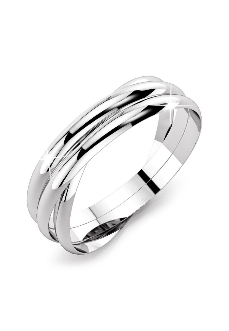 925 Signature Solid 925 Sterling Silver Russian Love Ring