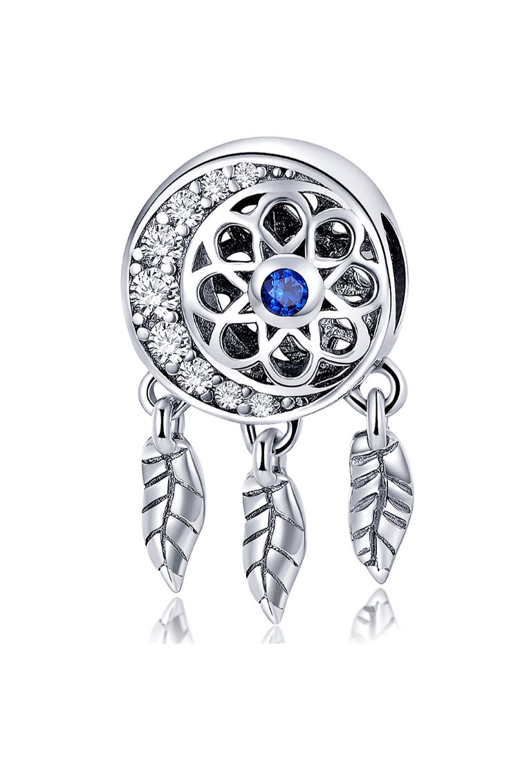 925 Signature Dream Catcher Sapphire Blue CZ Charm