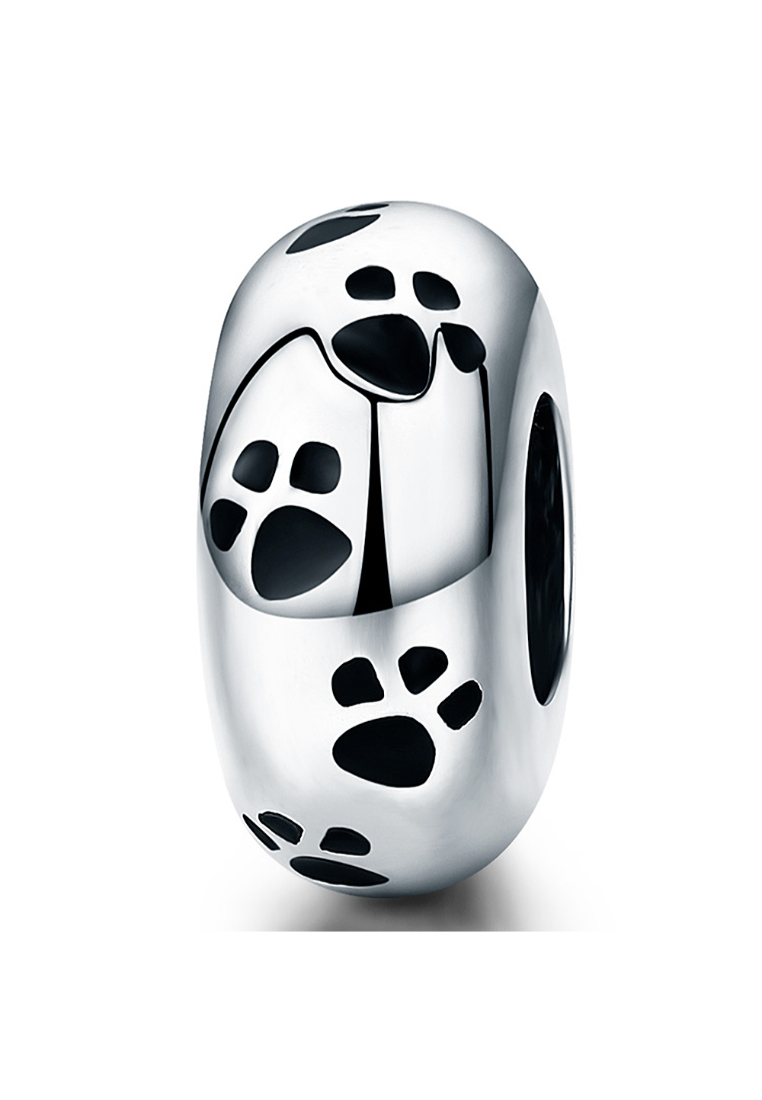 925 Signature Solid 925 Sterling Silver Footprint Charm
