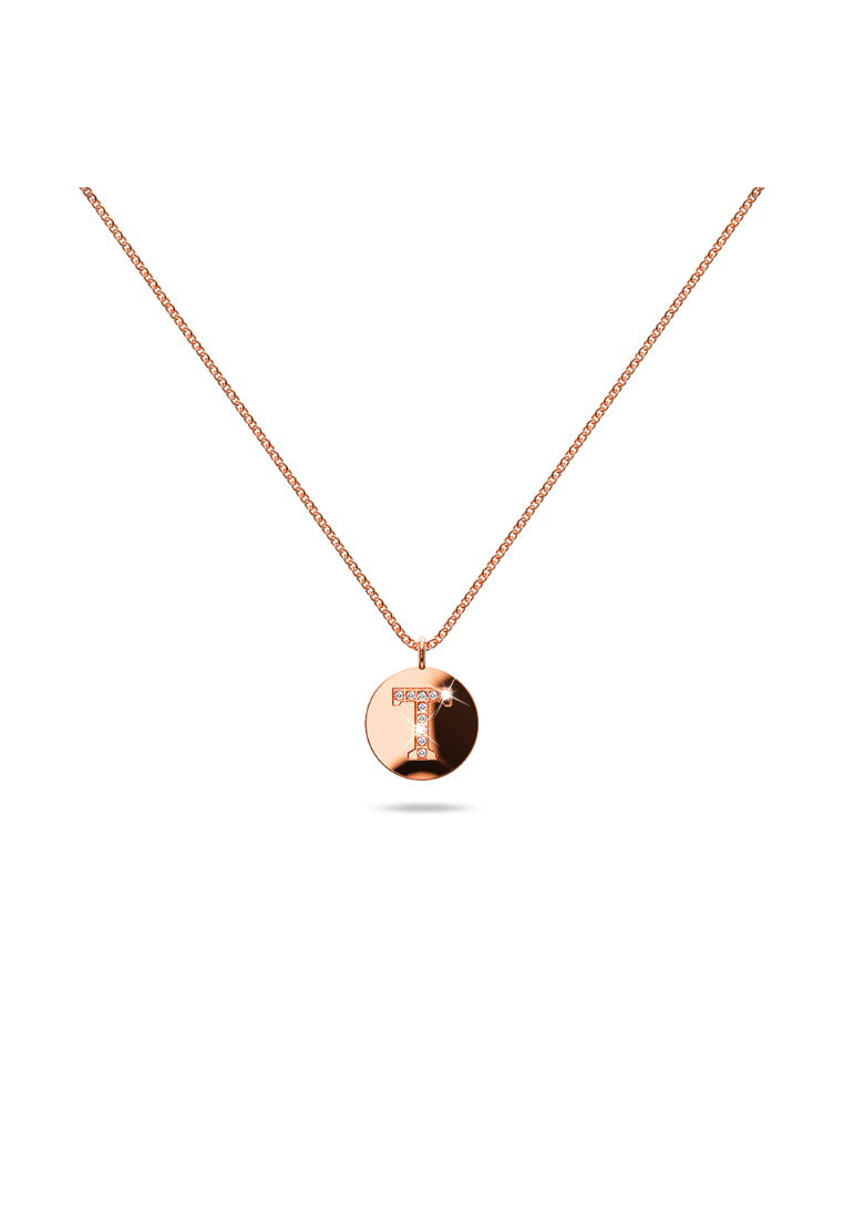 925 Signature Solid 925 Sterling Silver Initial Alphabet Personalised Disc Necklace- T