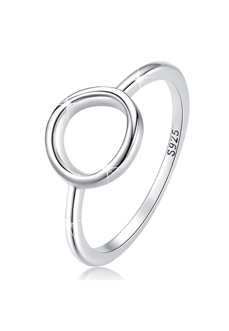 925 Signature Solid 925 Sterling Silver Silver Halo Ring