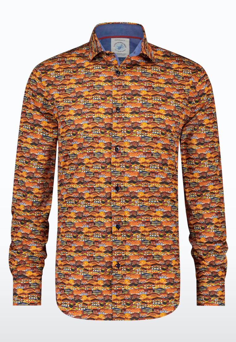 A Fish Named Fred Austria Tyrol Houses Theme Long Sleeve Shirt