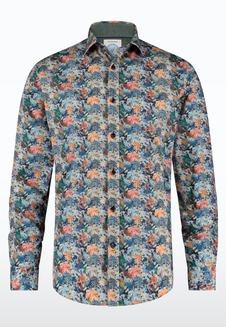 A Fish Named Fred Maple Winter Leaf Design Long Sleeve Shirt