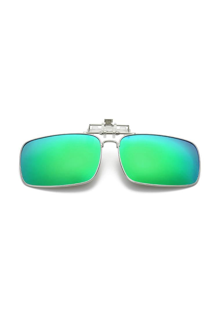 A FRENZ Full Rim Polarized UV400 Flip-Up Large Clip On Sunglasses