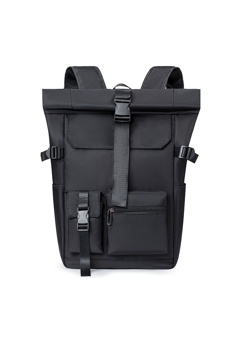 A FRENZ Men's Fashion Roll-Top Backpack