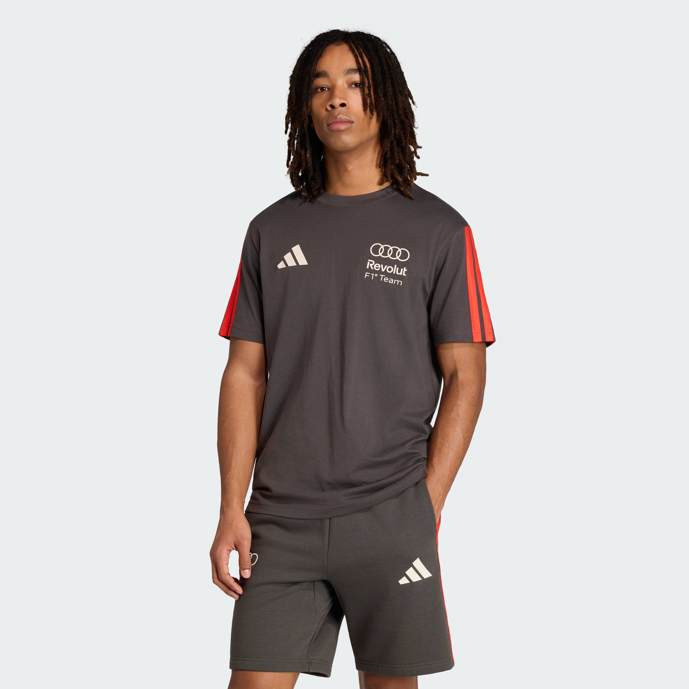 ADIDAS Motorsport AUDI REVOLUT F1 TEAM DNA SHORT SLEEVE TEE Men Black KE6096