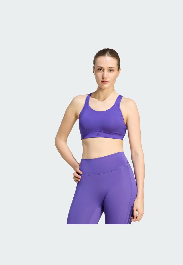 ADIDAS Gym & Training Optime Workout High Support Bra Women Purple KS6047