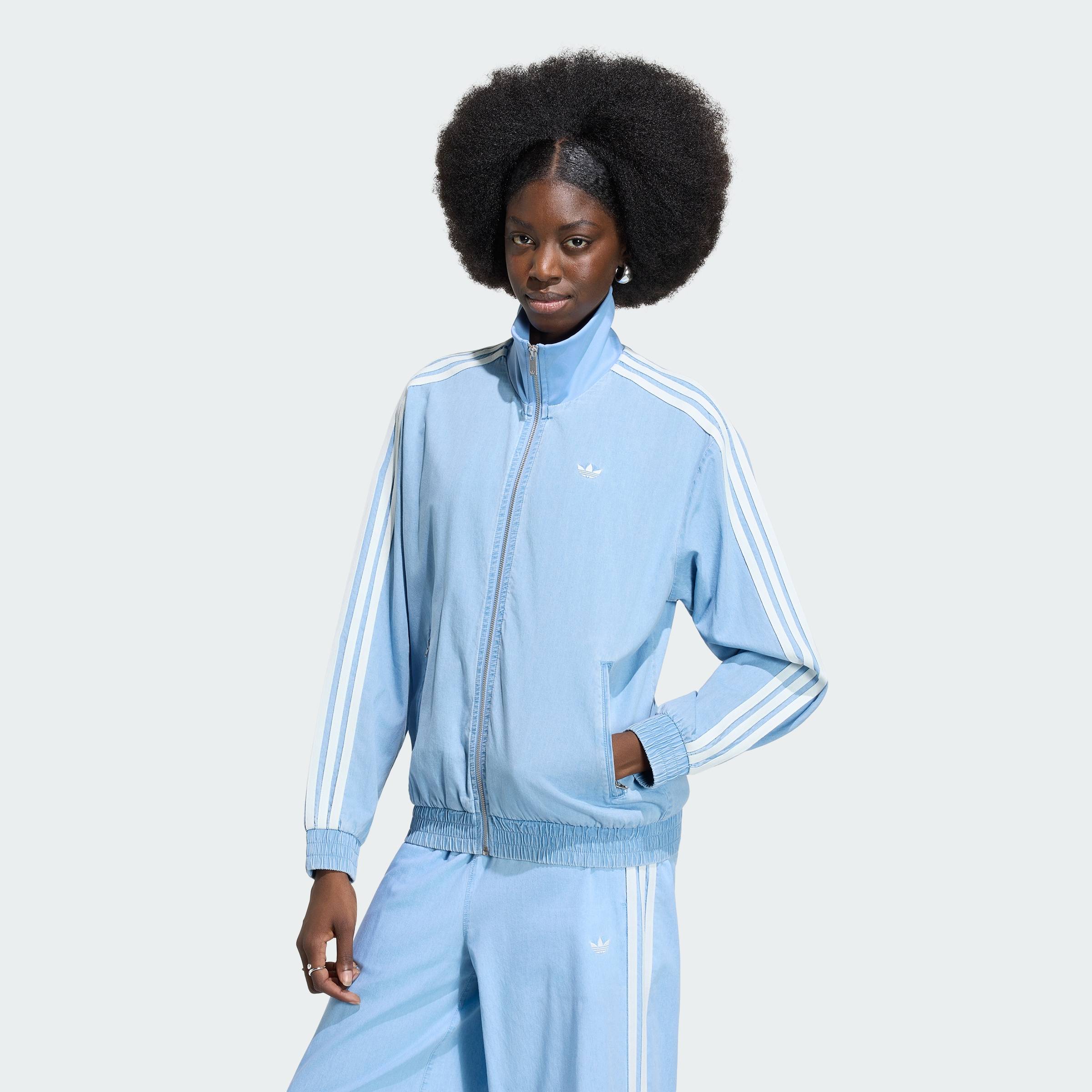 ADIDAS Lifestyle ORIGINALS SUMMER GLOW LIGHT DENIM FIREBIRD TRACK TOP Women Multicolor KW8757