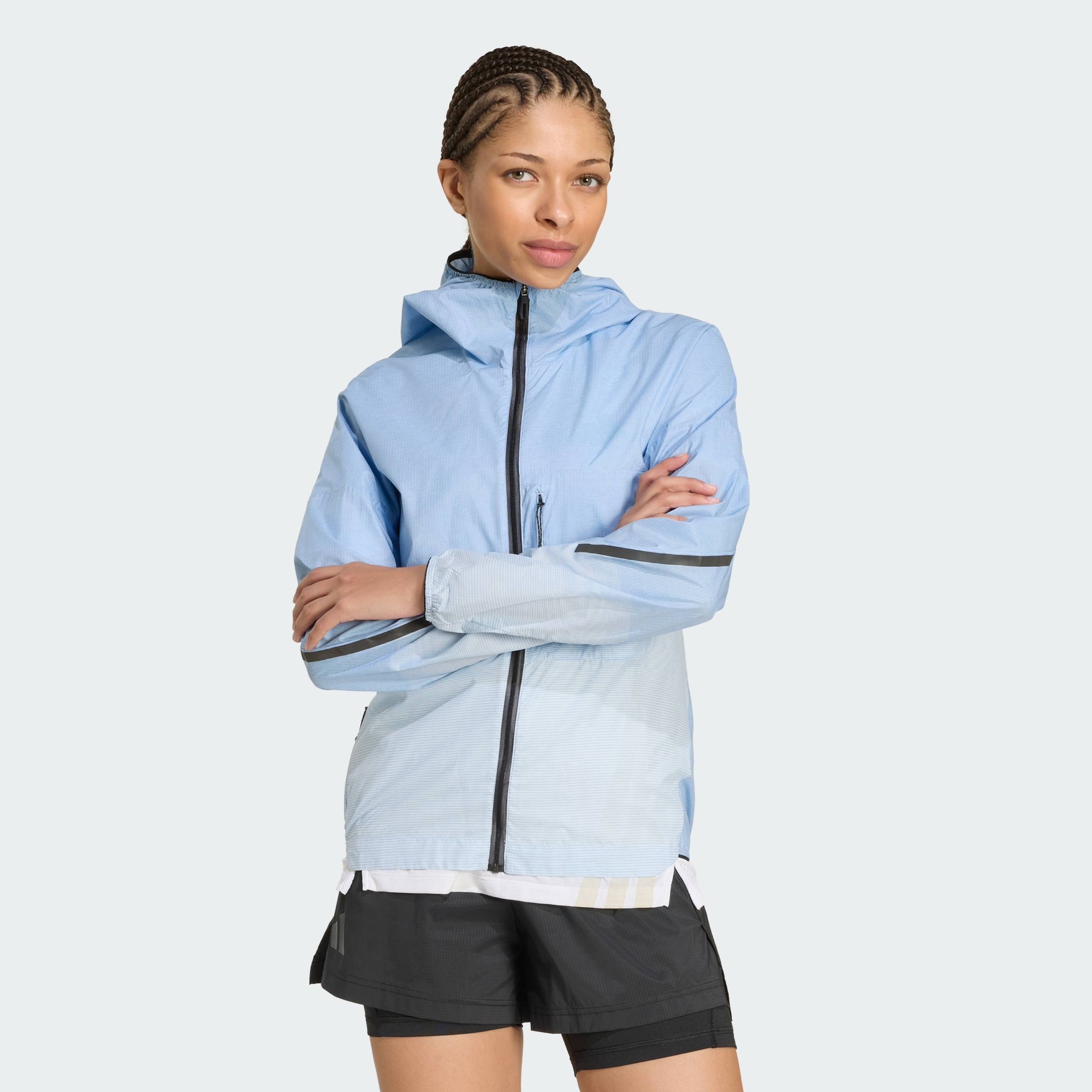 ADIDAS Running Terrex Xperior CLIMA365 Light Windweave Jacket Women Blue KA2370