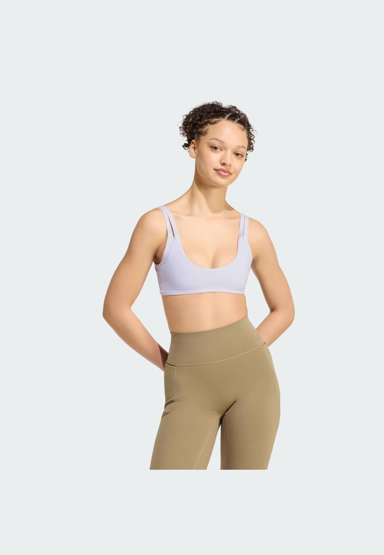 ADIDAS Gym & Training Optime Workout Twist Reversible Light Support Bra Women Purple KS6053
