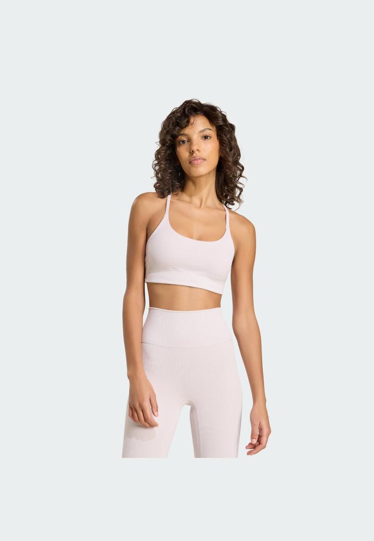 ADIDAS Gym & Training & Yoga All Me Light Support Rib Bra Long Line Bra Women Purple JZ4960