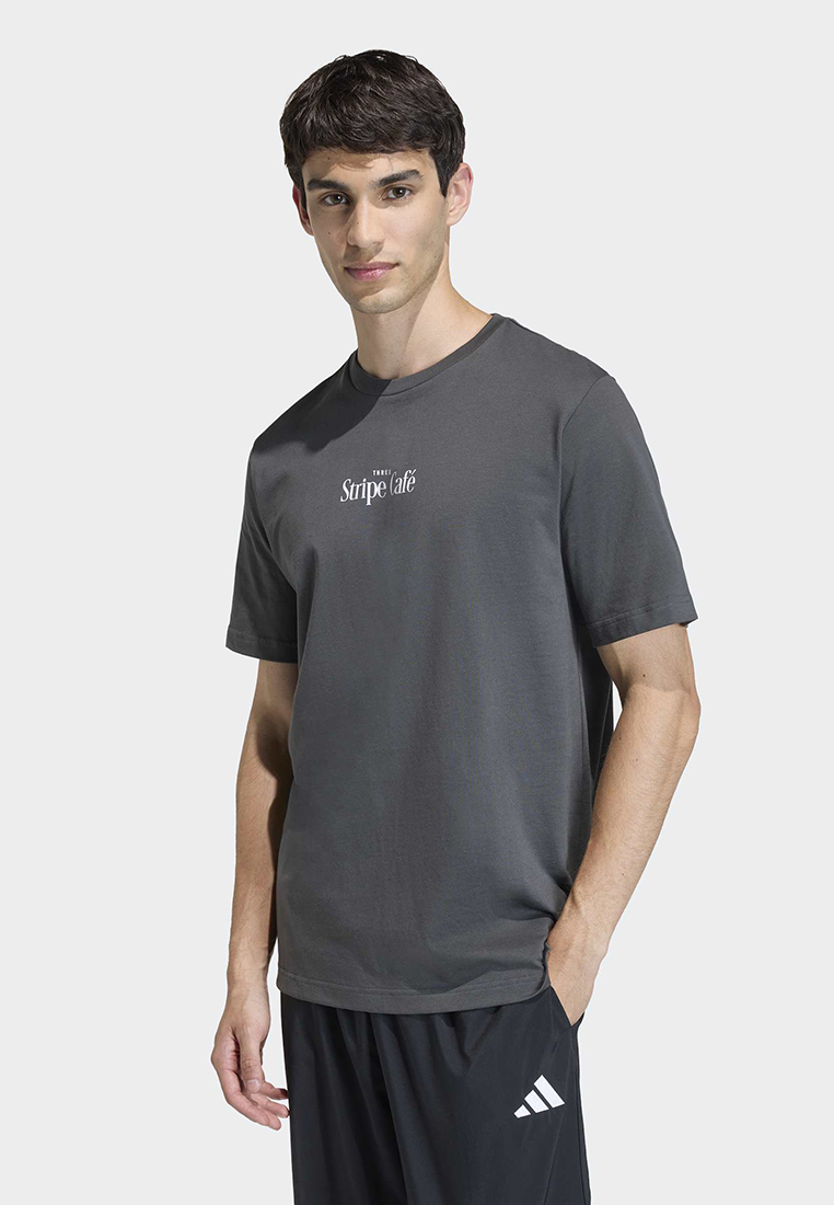 ADIDAS Coffee Cafe Donut Box Graphic T-Shirt
