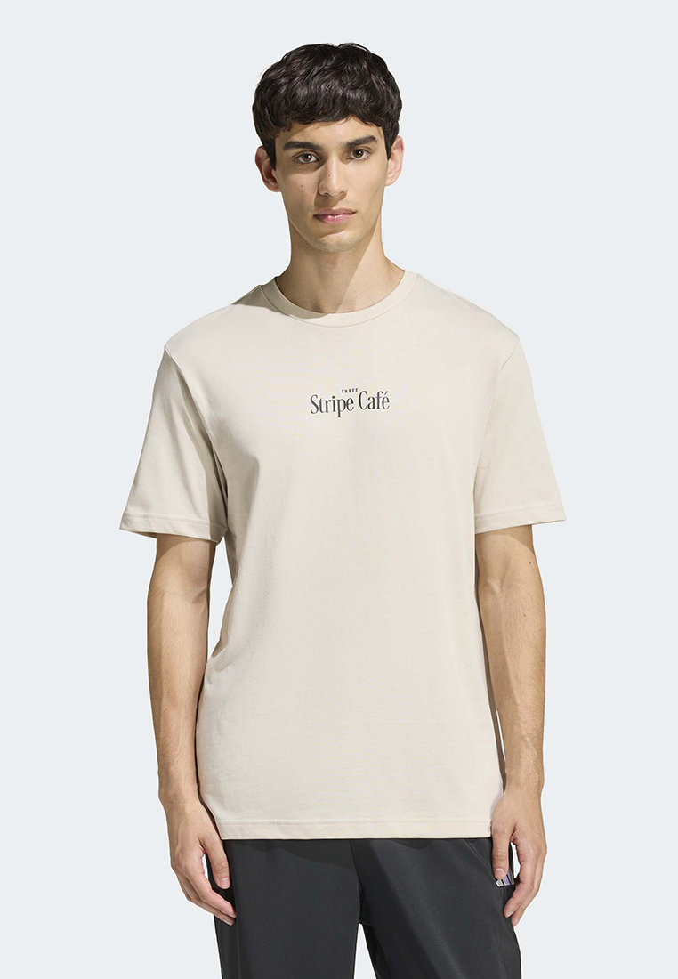 ADIDAS Coffee Cafe Donut Box Graphic T-Shirt