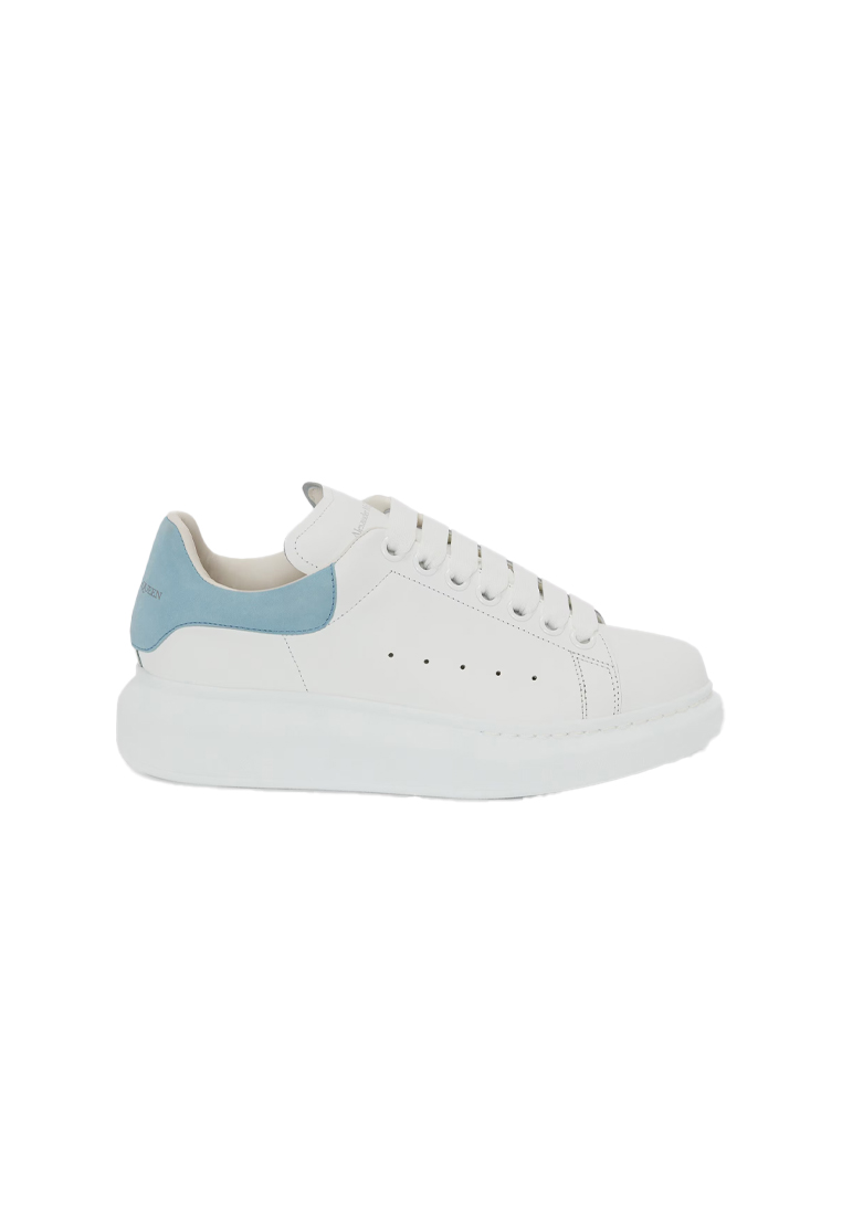 Alexander Mcqueen Women's Sports Shoes White with Blue Accents 553770 WIAIH