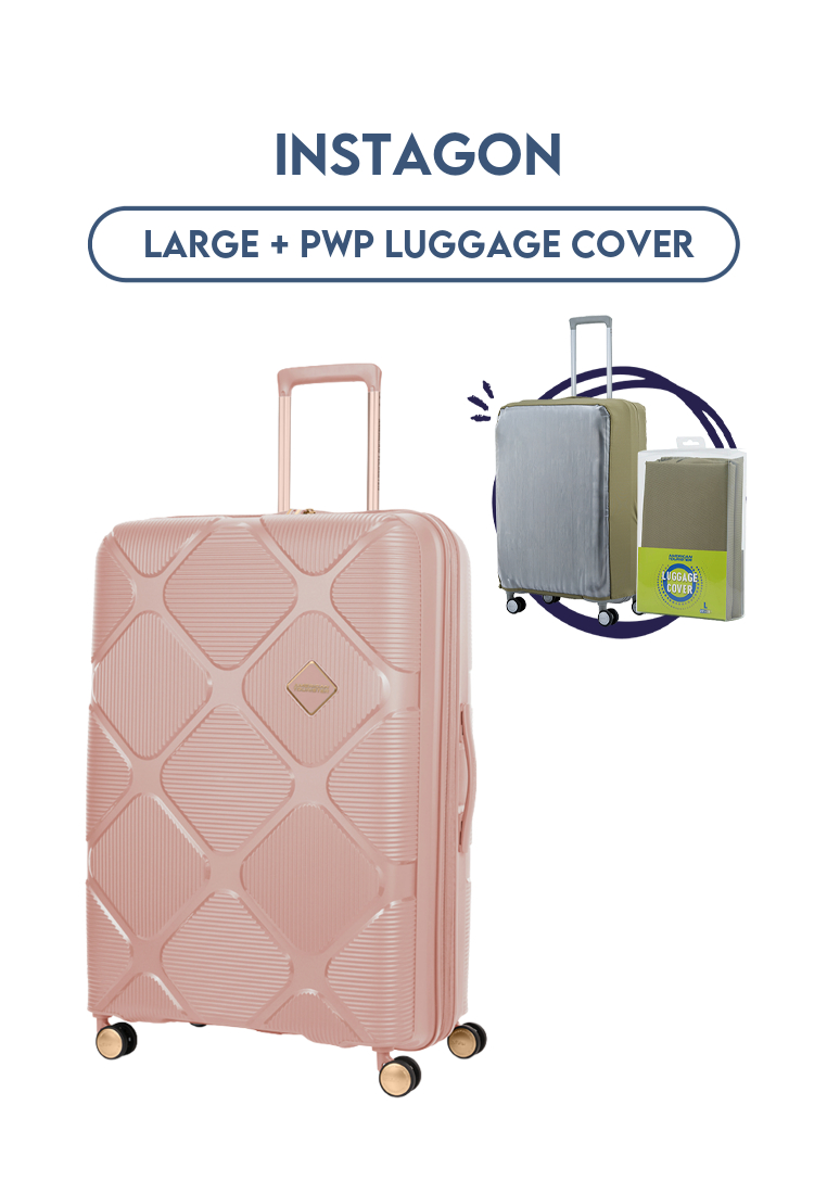 American Tourister INSTAGON SP 81/30 EXP TSA V2 GT - PEACH BLOS + COVER