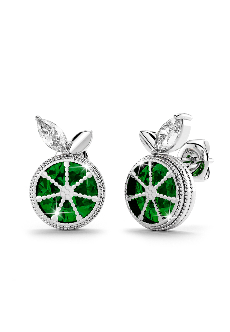Annie Bloom Zest Bloom Earrings in Emerald