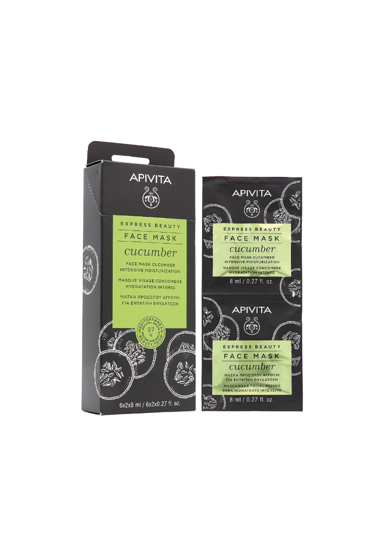 Apivita Apivita Cucumber Face Mask For Intensive Moisturization (12pcs)