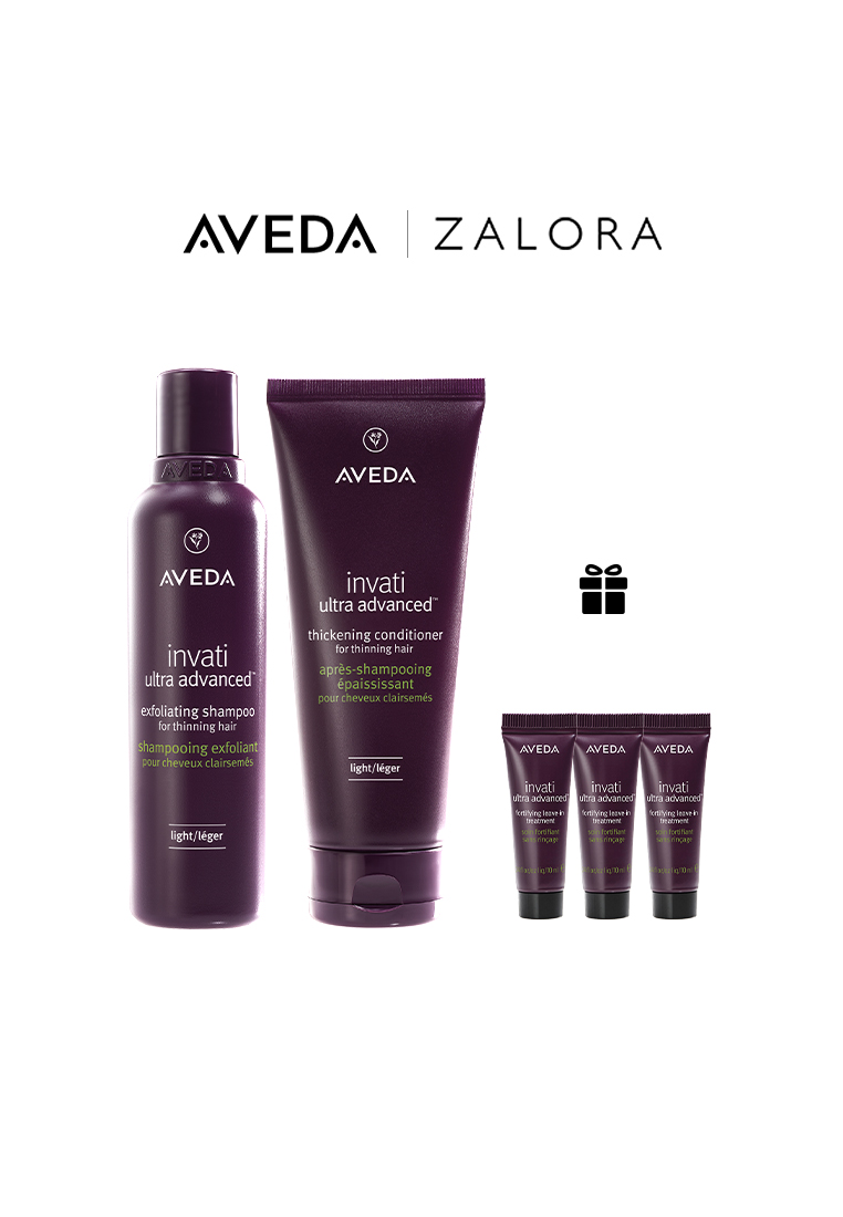 AVEDA AVEDA invati ultra advanced exfoliating shampoo light 200ml + thickening conditioner light 200