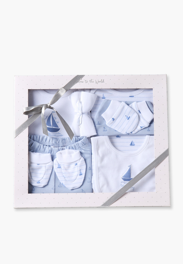 Babyshop Babyshop Set Of 9 Juniors Clothing Gift Set With Sail Boat Print