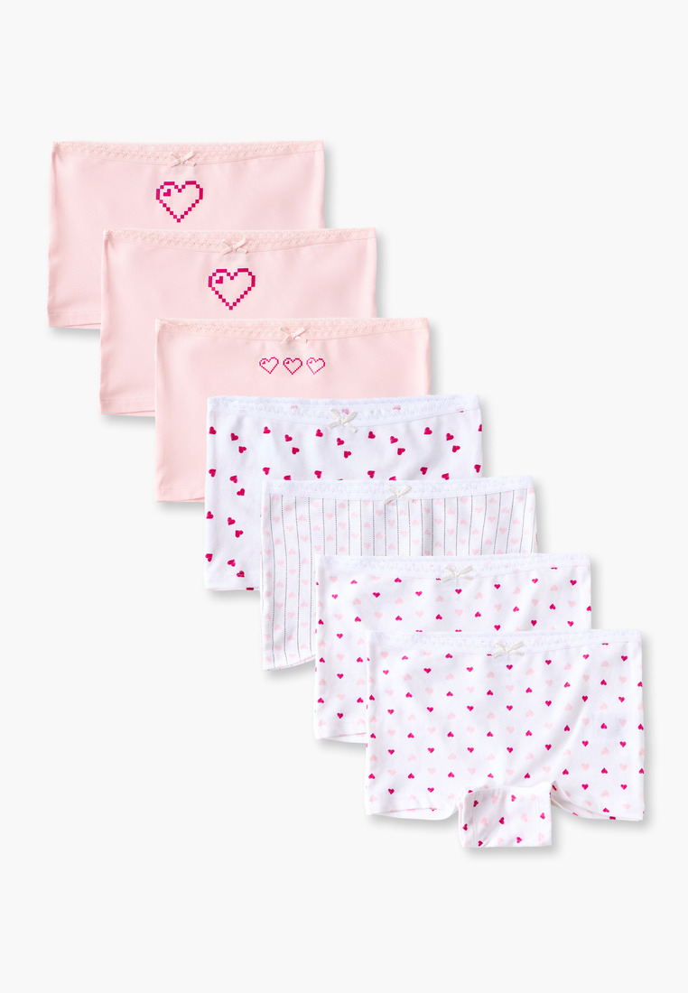 Babyshop Babyshop Pack Of 7 Juniors Briefs With Heart Print