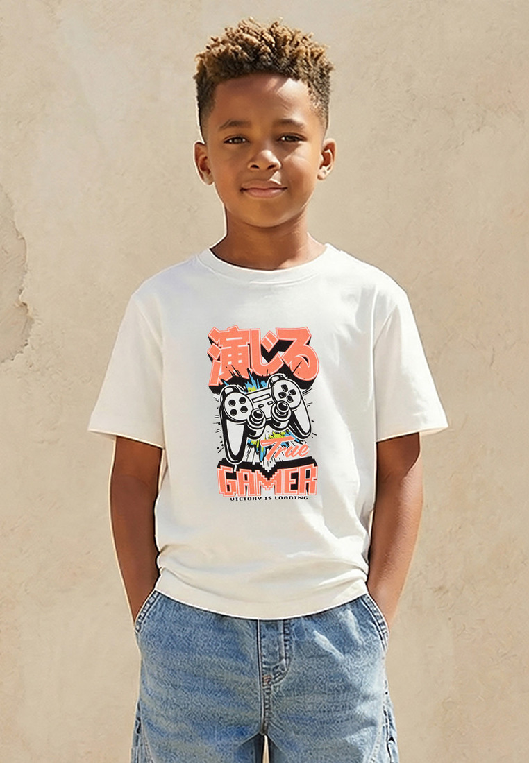 Babyshop Babyshop Juniors Crew Neck Short Sleeves T-Shirt With Gamer Print