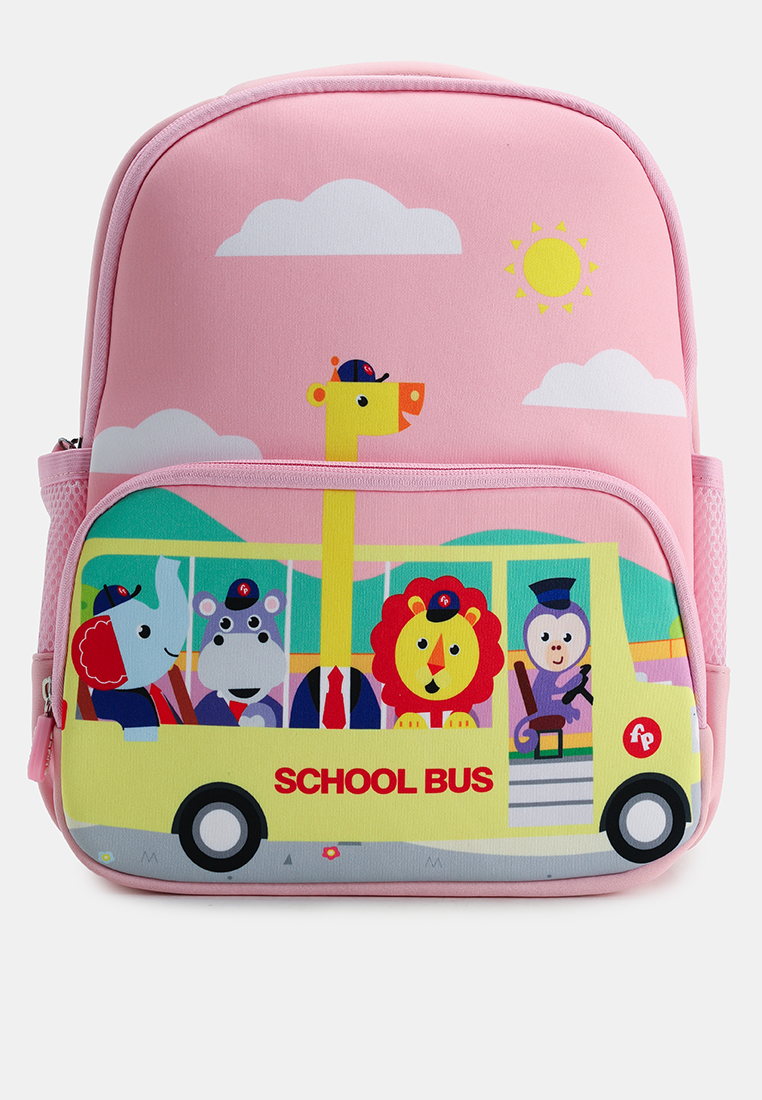 Bagstation Neoprene Cartoon Animal School Bus Kids Backpack