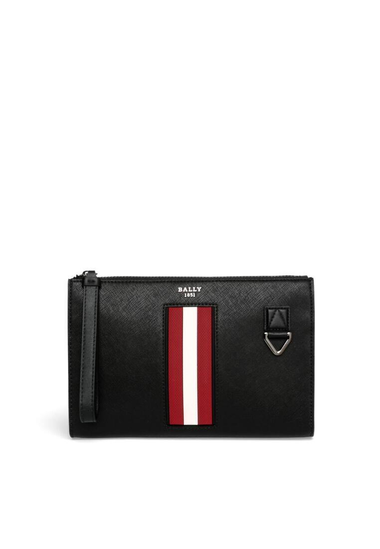 BALLY Embossed Bovine Leather Pouch