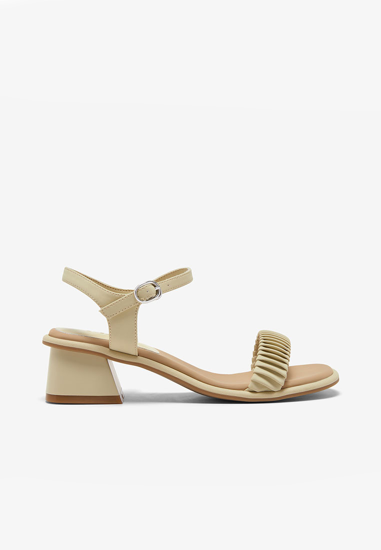 BASTO Basto Strappy Block-Heel Sandals - Yellow (O7986-DH1)