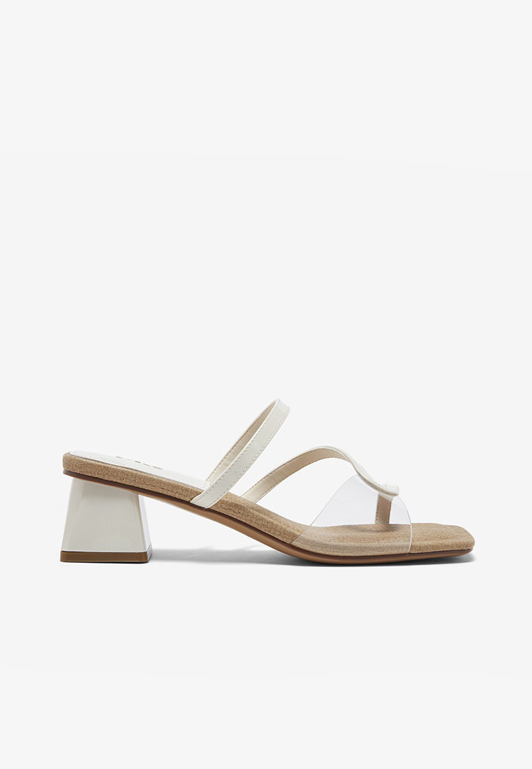 BASTO Basto Wavy Block-Heel Mules - Beige (F3101-DD1)