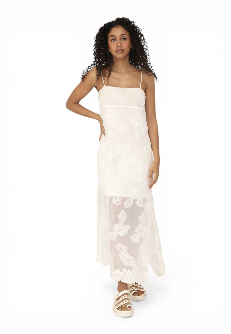Belle & Bloom Fever Dream Midi Dress - White