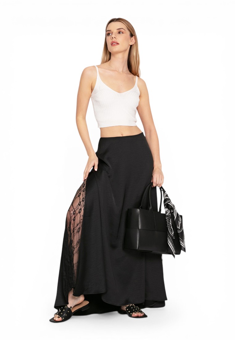 Belle & Bloom California Dreamin' Maxi Skirt - Black