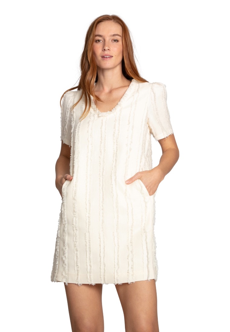 Belle & Bloom Solana Boho Fringe Shift Mini Dress