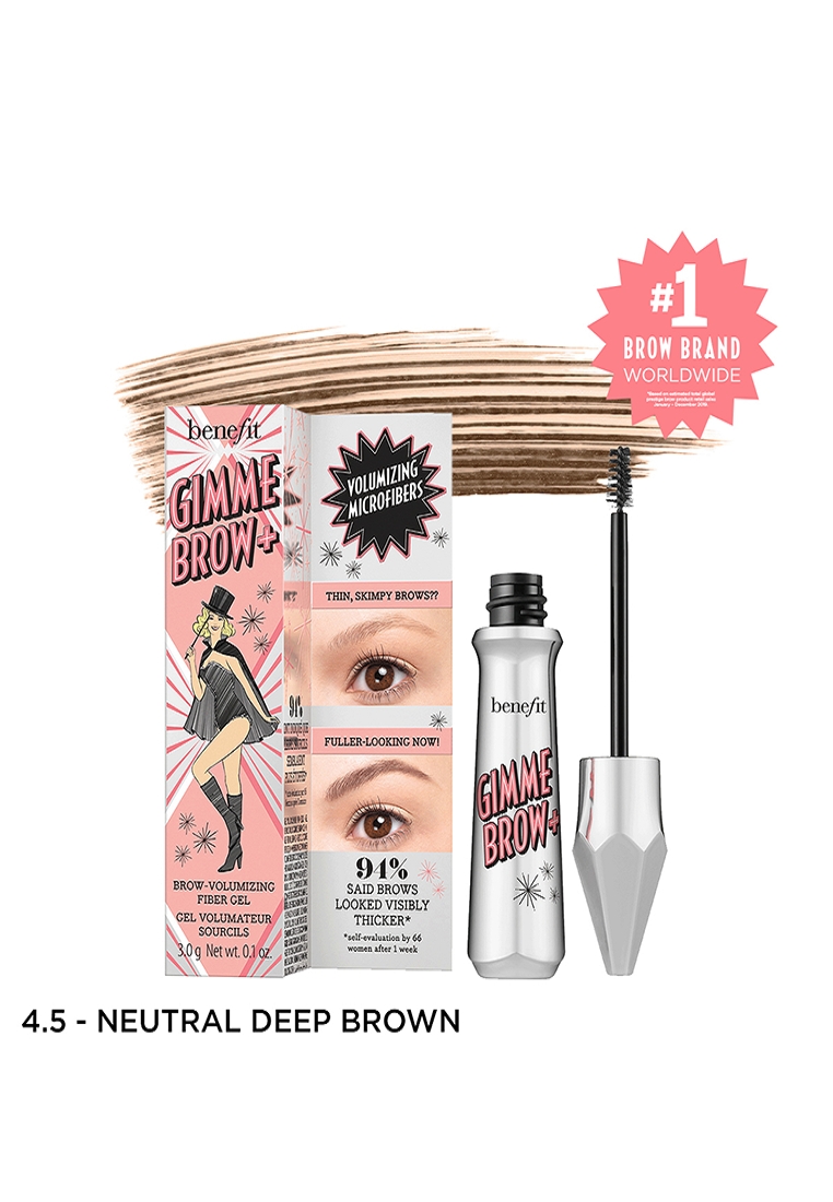 Benefit Benefit Gimme Brow+ Tinted Volumizing Eyebrow Gel #4.5 (Neutral Deep Brown) 3g