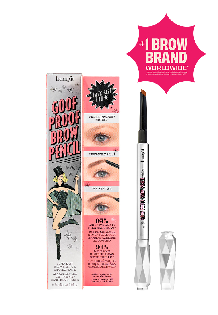 Benefit Benefit Goof Proof Easy Brow-filling & Shaping Eyebrow Pencil #5 (Warm Black Brown) 0.34g