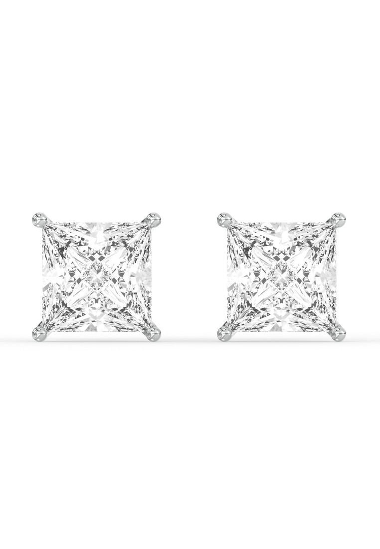 BEON Diamond 2.20ct TDW Platinum Princess Diamond Studs