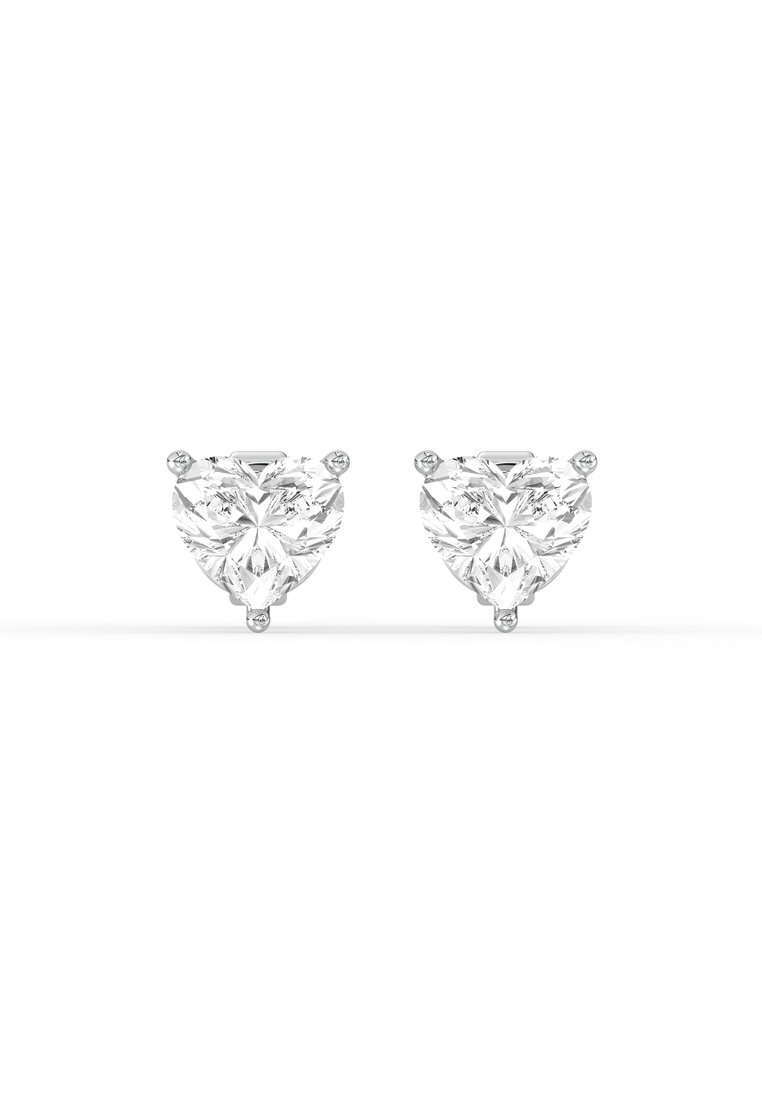 BEON Diamond 1ct TDW Platinum Heart Diamond Studs