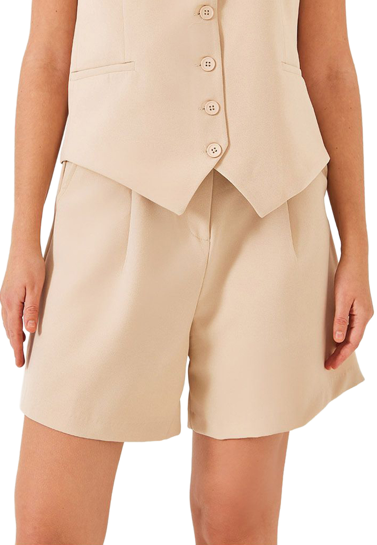 Bianco Lucci Women's V-Neck Vest Shorts Set 60316 60271017