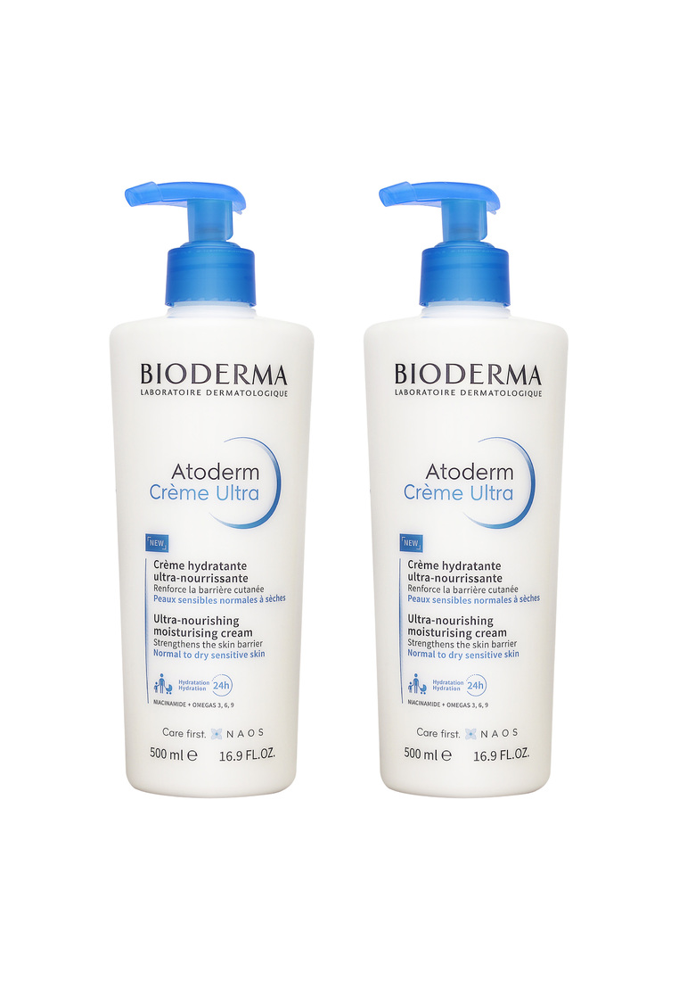 BIODERMA 2PCS Bioderma Atoderm Ultra Nourishing Cream (Normal to Dry Sensitive Skin) 500ml/16.7fl.oz