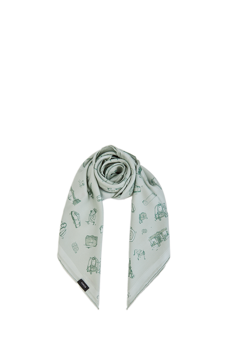 BONIA Green 50th Anniversary Memory Lane Scarf