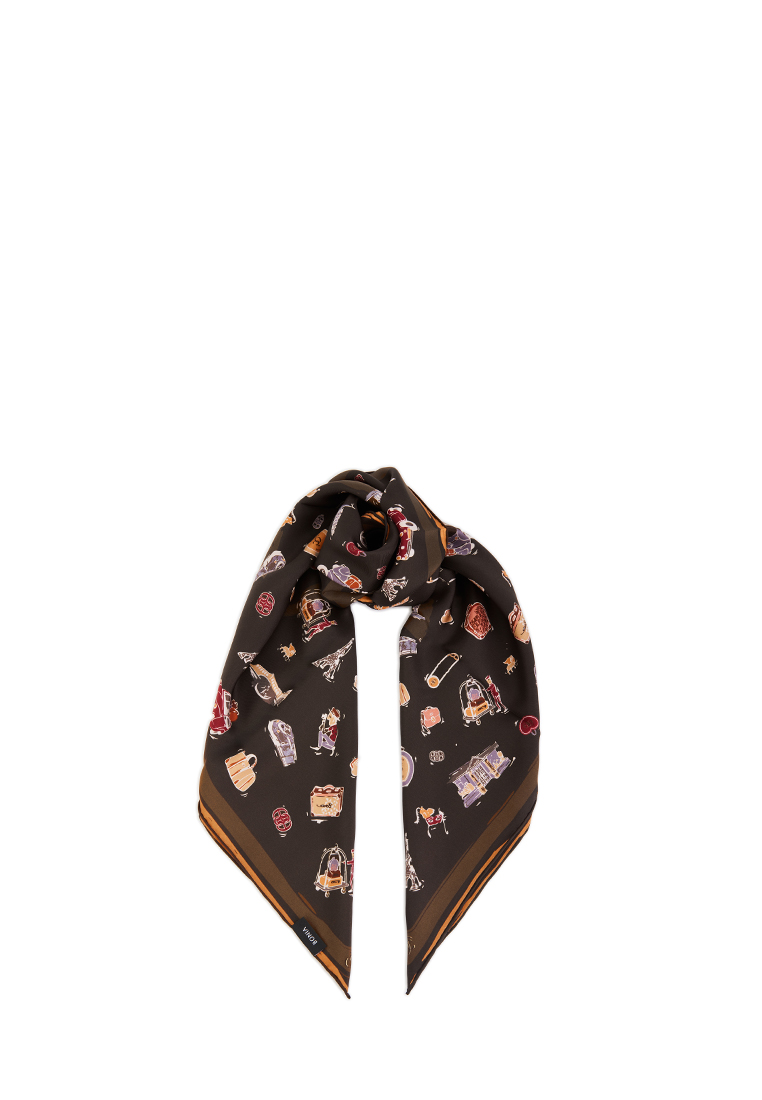 BONIA Brown 50th Anniversary Memory Lane Scarf