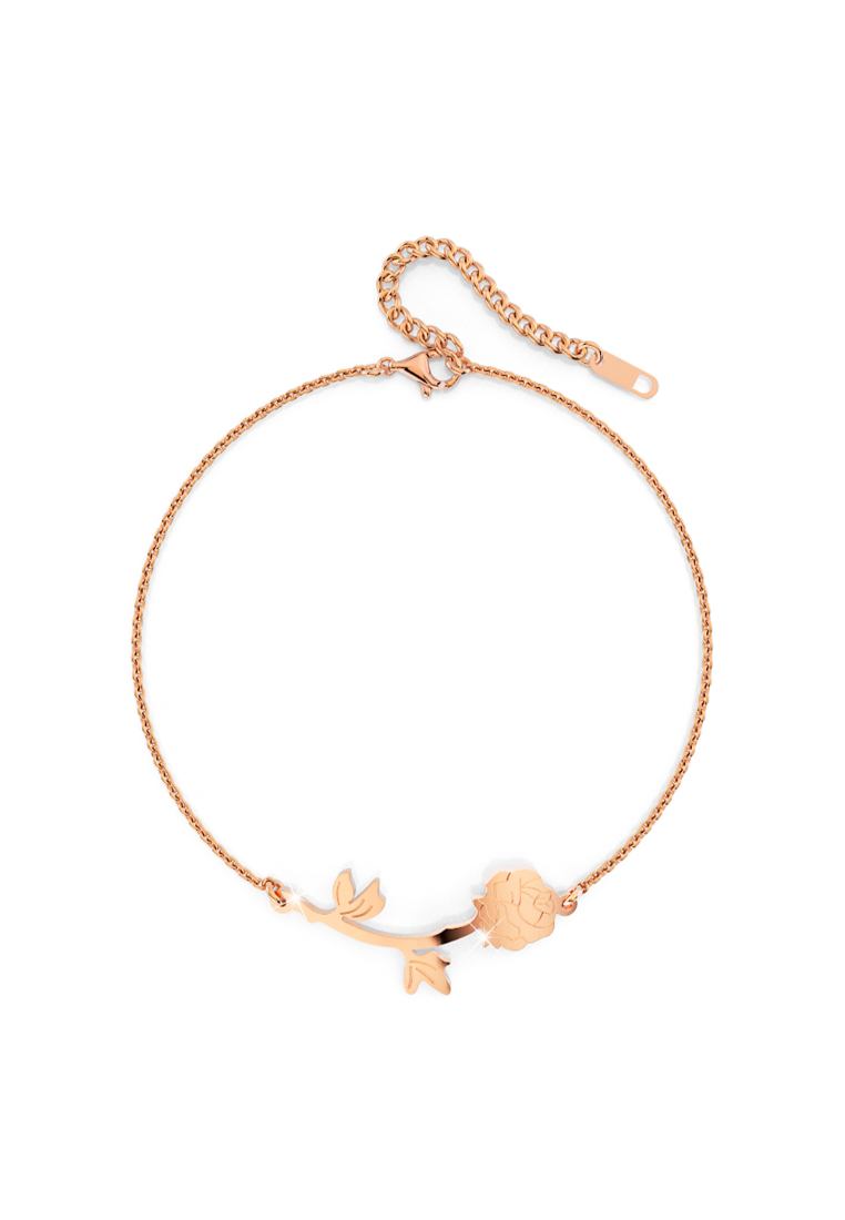 Bullion Gold One Piece Rose Bracelet in Rose Gold Layered Steel Jewellery