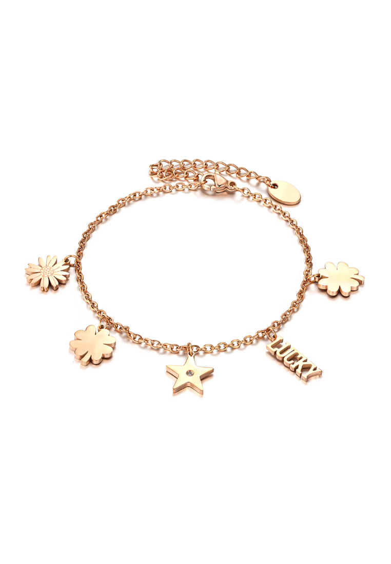 Bullion Gold Lucky Star Charm Bracelet