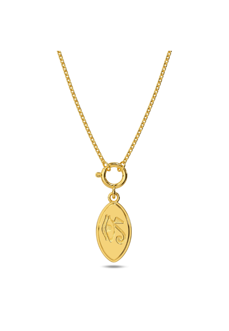 Bullion Gold Eye of Horus Gold Charm Necklace