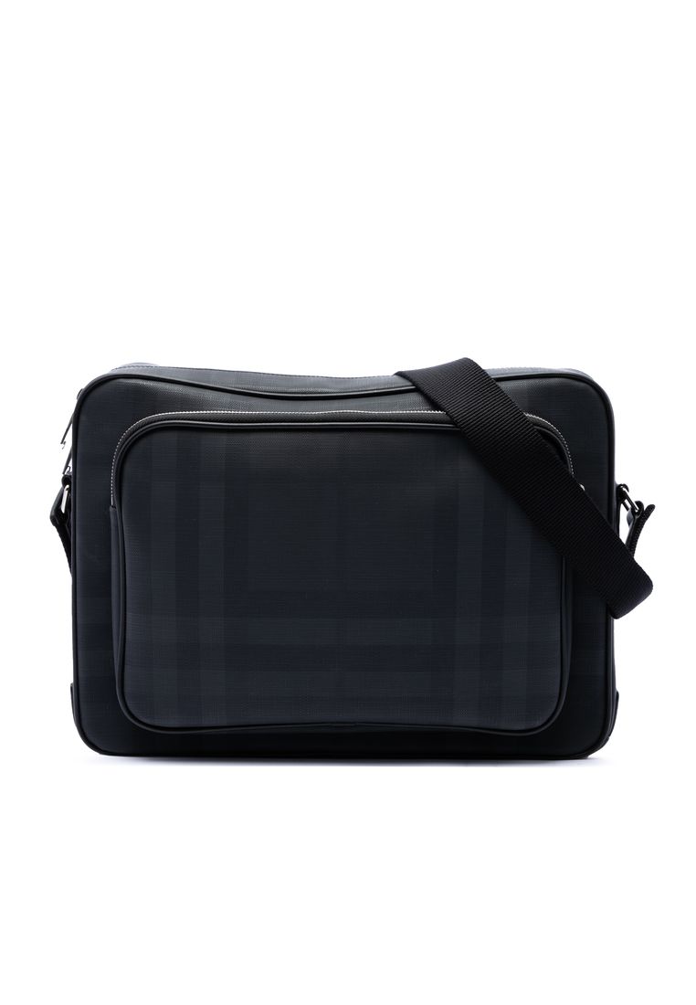 Burberry Pre-Loved Burberry London Check Coated Canvas Marlon Messenger Bag