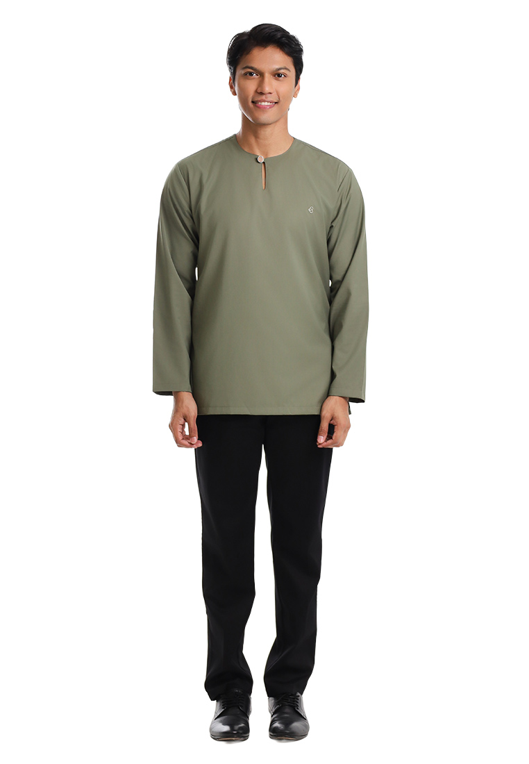 Byford Byford Kurta Lenggang Panjang Slim Fit - 3926002A-49OliveGreen