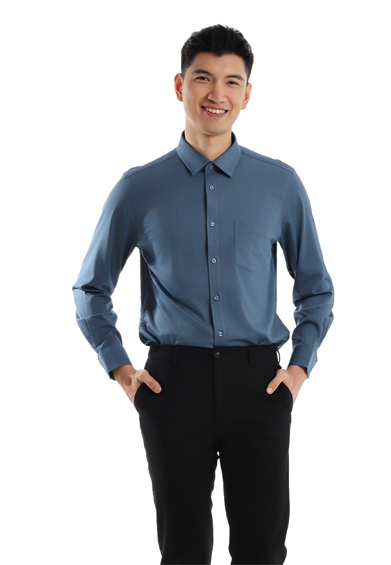Byford Byford Tailored Fit Long Sleeve Shirt - 3525016A-95DarkGrey