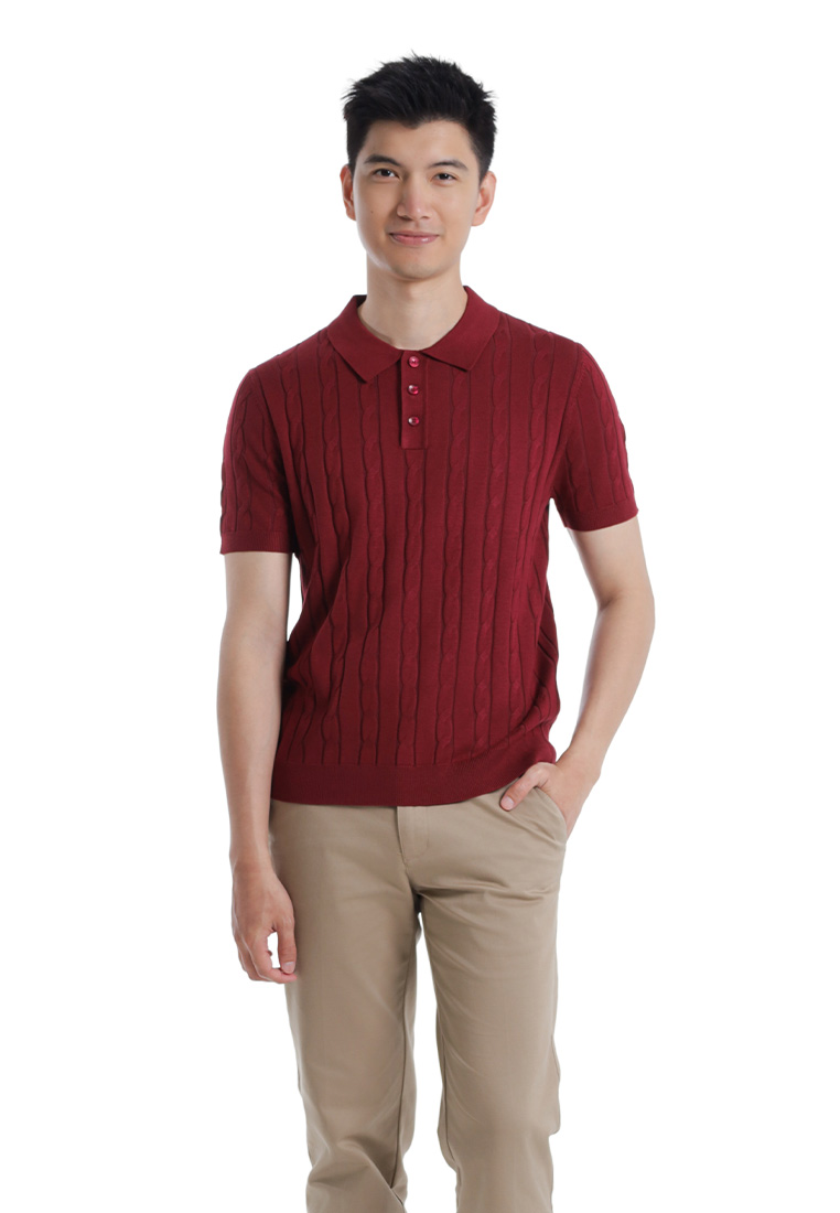 Byford Byford Knitted Polo - 3625009A-75Red