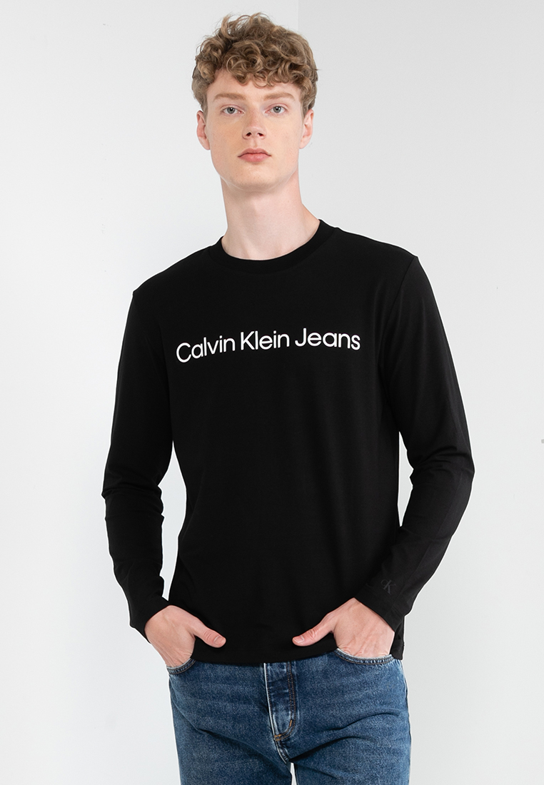 ORIGINAL Calvin Klein CK Cotton Box Logo Print T Shirt Men Slim