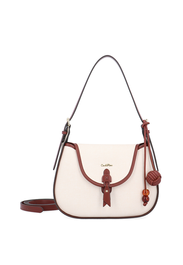 Carlo Rino CR Mon Cherry Shoulder Bag - Beige